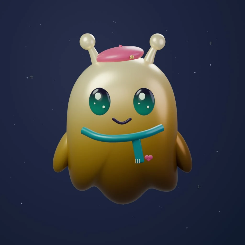 Pearl NULLHOOD being winking inside a golden orbit